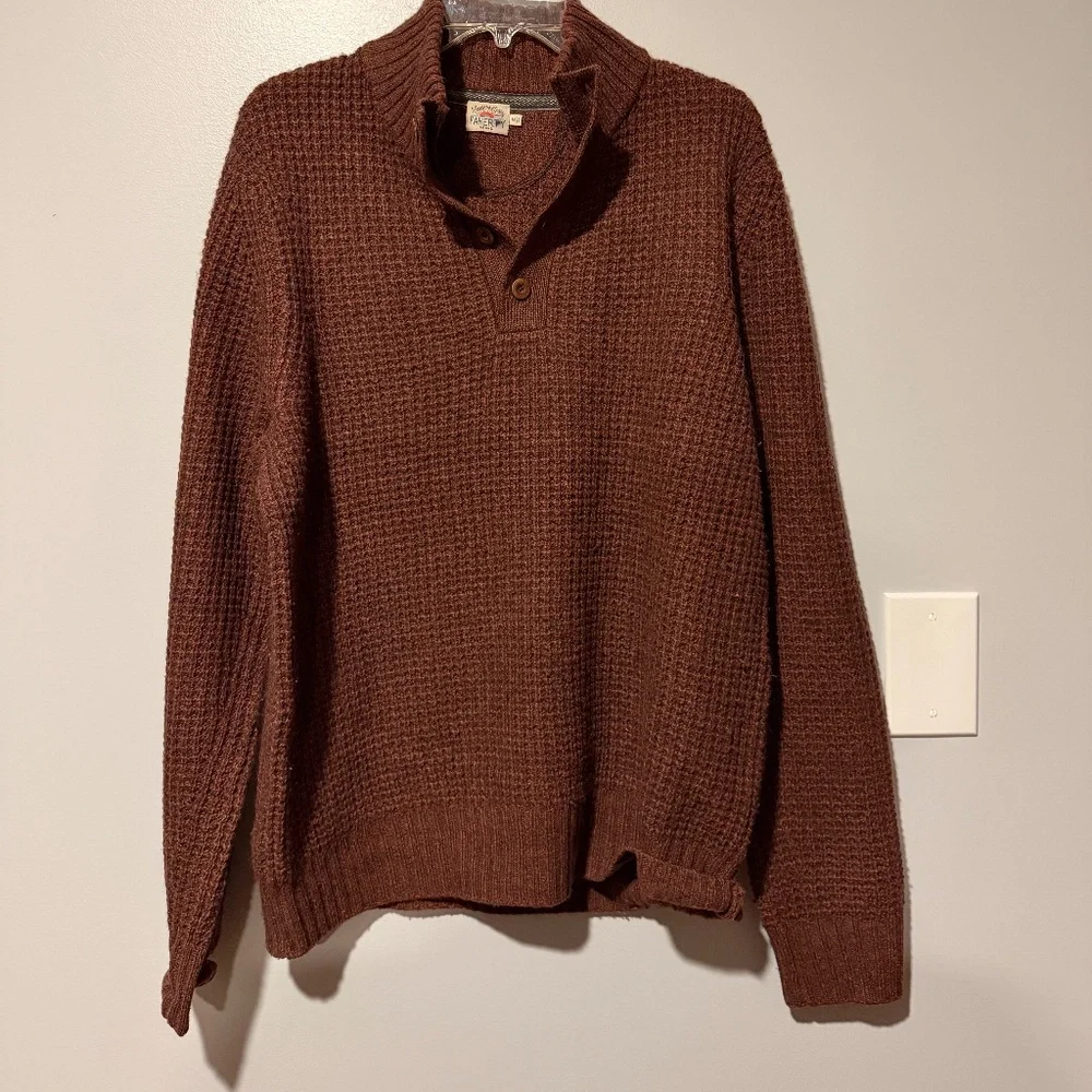Faherty Cashmere/Wool 1/4 Button - Picture 1 of 3